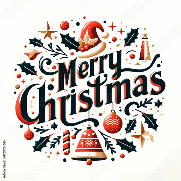 Obraz merry Christmas Typography