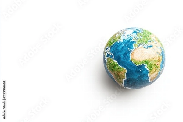 Fototapeta Colorful globe on a white background.