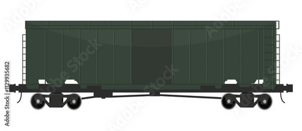 Obraz Carrier wagon bogie flat design, rail wagon