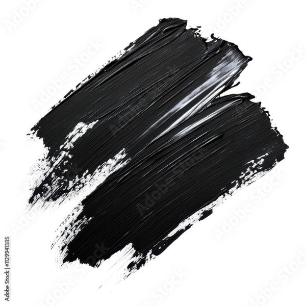 Fototapeta Grunge black and white paint splashes with a textured border