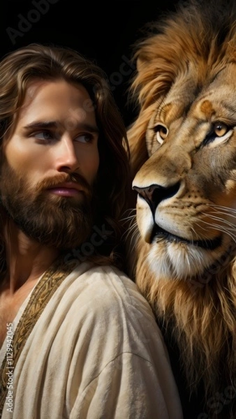 Fototapeta Divine Presence: A Photorealistic Portrait of God in Ethereal Light