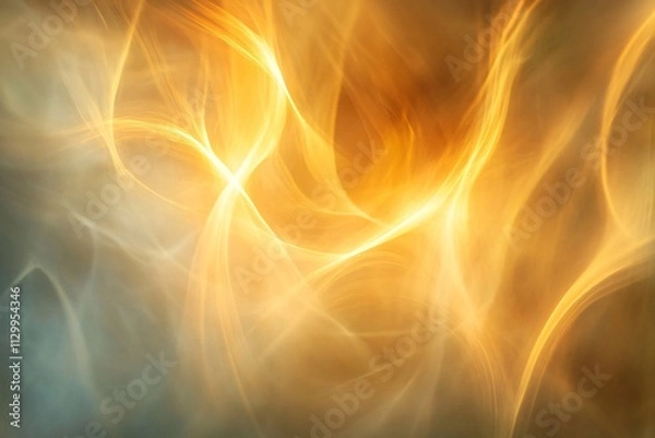 Fototapeta Abstract Swirls of Light in Warm Tones Creating a Mystical Atmosphere