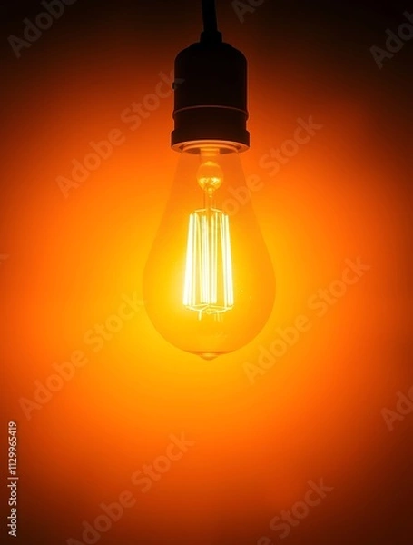 Fototapeta An innovative light bulb concept symbolizing breakthrough ideas and creative thinking, representing smart marketing strategies and business genius for success.

