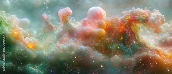 Fototapeta Vibrant Nebula in Space