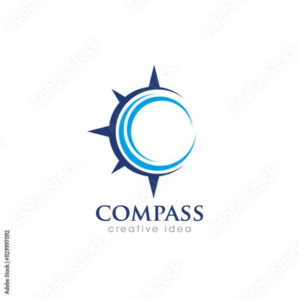 Obraz Creative Compass Concept Logo Design Template
