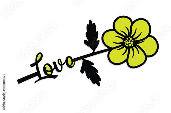 Obraz Laser Cut Love Flower Topper Valentines Day