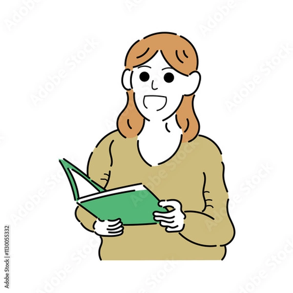 Obraz 朗読をしている女性