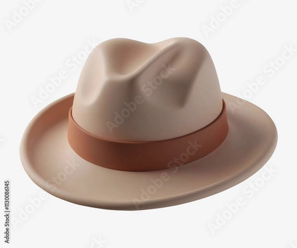 Obraz Classic Hat 3D Illustration icon design