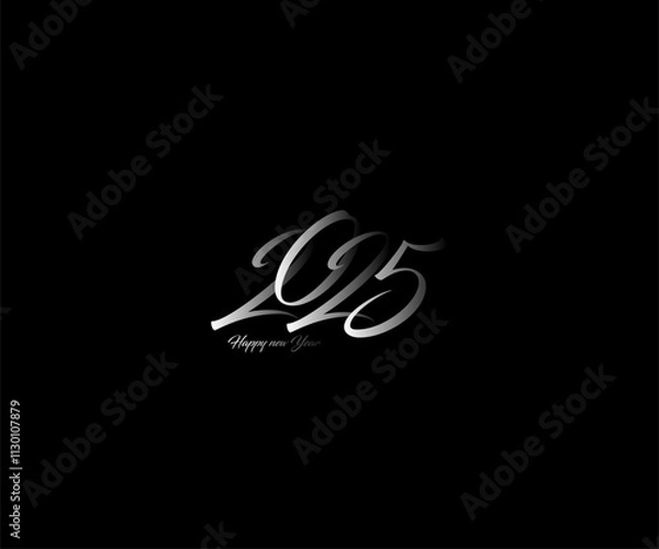 Obraz Minimalist 2025 Vector Design with Modern Geometric Shapes and Typography