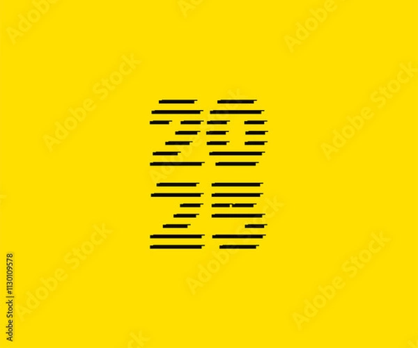 Obraz Minimalist 2025 Vector Design with Modern Geometric Shapes and Typography