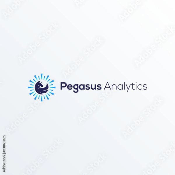 Fototapeta Pegasus Analytics Modern Logo Vector