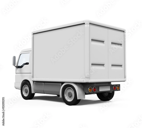 Fototapeta Delivery Van Isolated