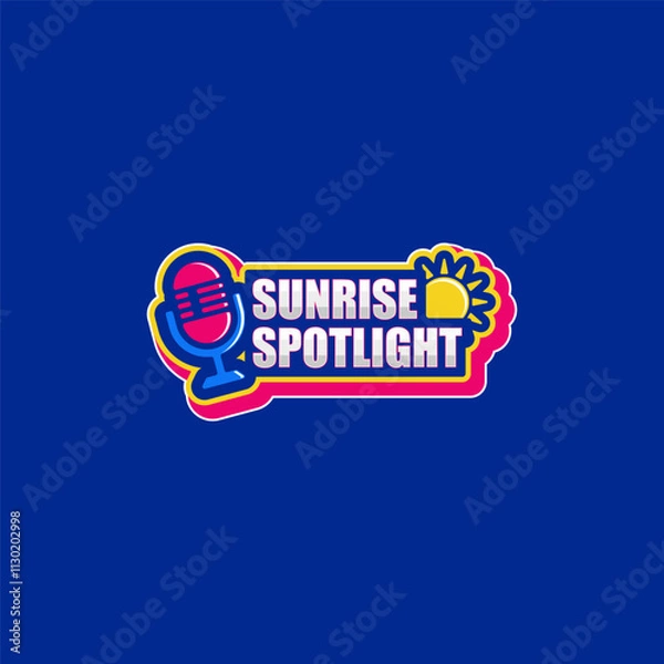 Fototapeta Sunrise Spotlight Logo Vector