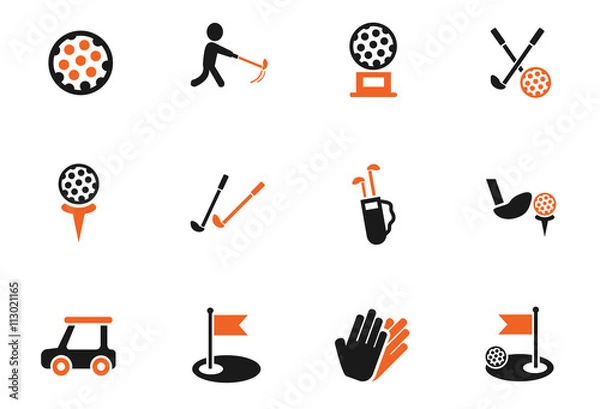 Obraz golf icon set