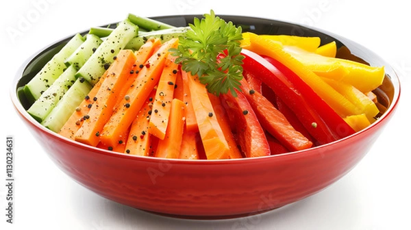 Fototapeta vegetables isolated on white background