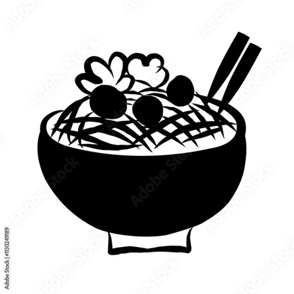 Obraz illustration of a bowl of soup