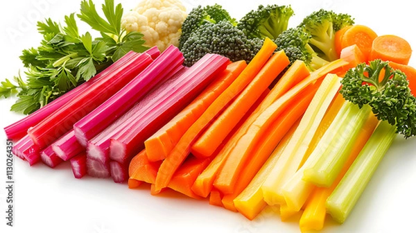 Fototapeta vegetables isolated on white background