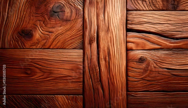 Obraz Wood texture. Lining boards wall. Wooden background. pattern. Showing growth rings