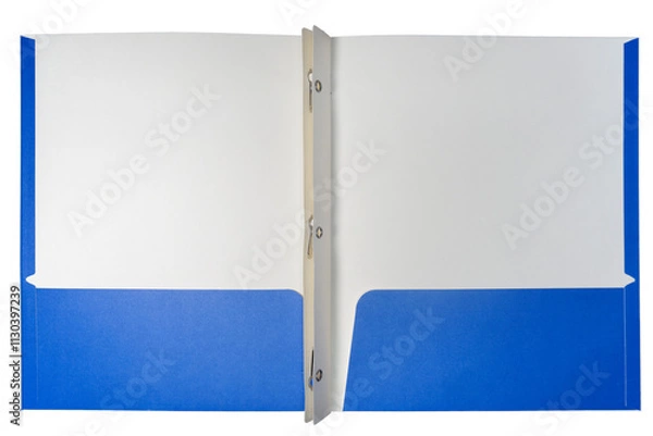 Obraz blue school folder isolated on white background