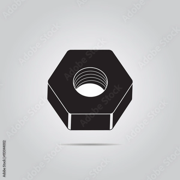Obraz Nut screw. Vector icon
