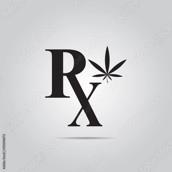 Obraz Medicinal Marijuana vector icon