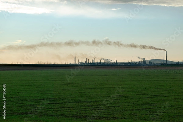 Obraz Oil Refinery at Sunset