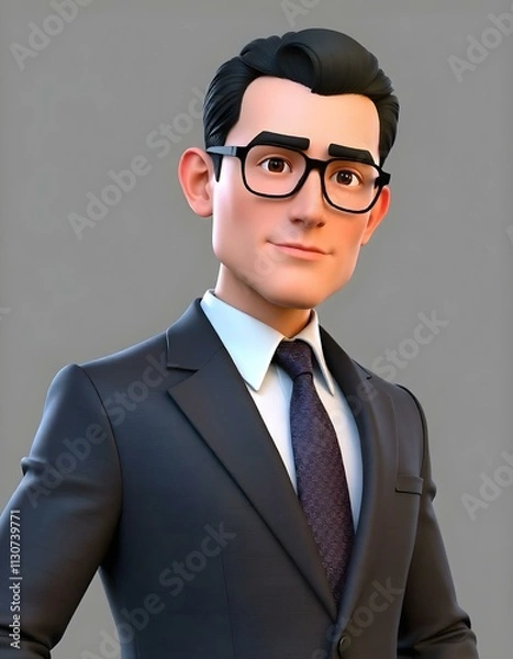 Obraz Businessman 3D model in suits 
