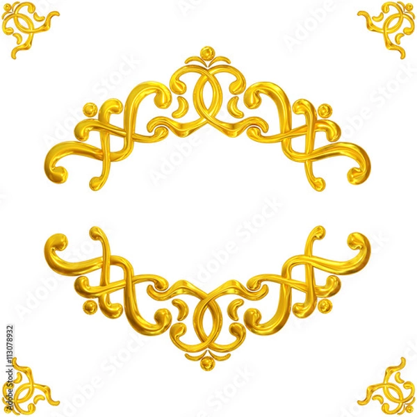 Obraz gold framework