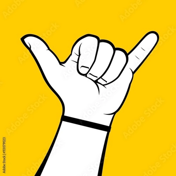 Obraz Call me hand sign