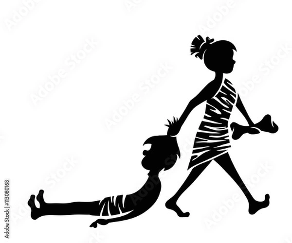 Obraz Couple cave people