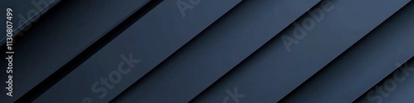 Fototapeta Dark blue background with diagonal stripes of metallic dark navy, a minimalist design, and sleek lines for an elegant touch.