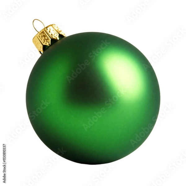 Obraz green Christmas balls, transparent background,