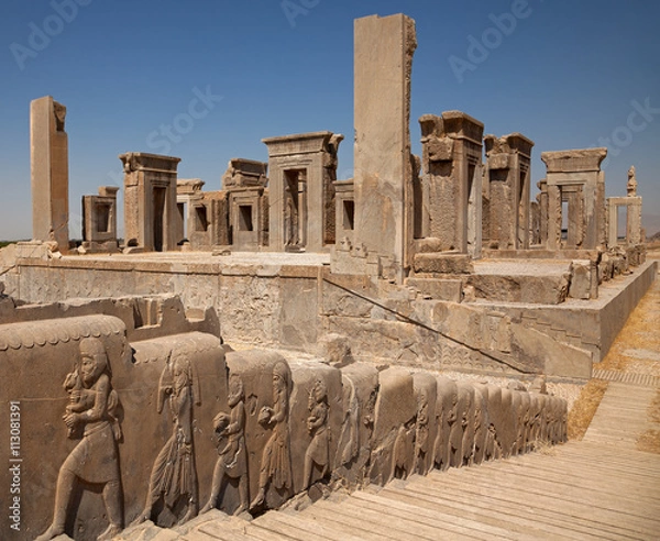 Fototapeta Ruins of Tachara Palace or Palace of Darius in Persepolis of Shiraz