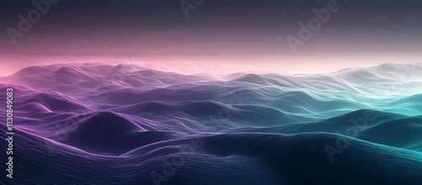 Fototapeta Soft purple and teal gradients over a dark gray backdrop.