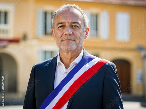 Obraz Maire : homme représentant d'une commune française à la fonction de maire.
