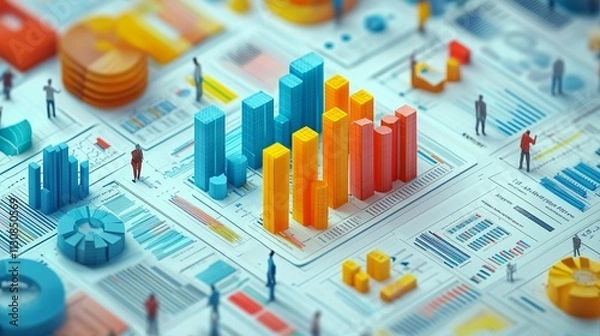 Obraz Company budget allocation for business strategy, featuring graphs and cost control methods for smart budgeting and efficient management.