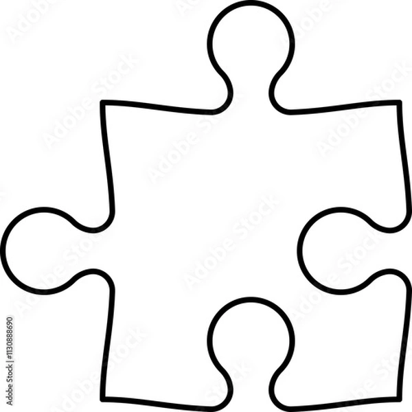 Fototapeta Puzzle piece outline