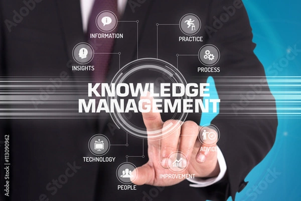 Fototapeta KNOWLEDGE MANAGEMENT TECHNOLOGY COMMUNICATION TOUCHSCREEN FUTURI