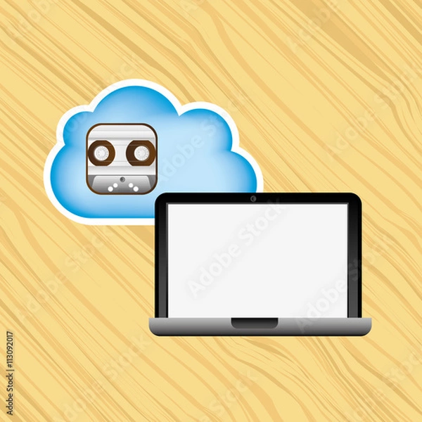 Fototapeta cloud computing design 