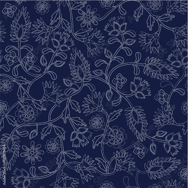 Fototapeta Floral Pattern Design Abstract Fabric Textile