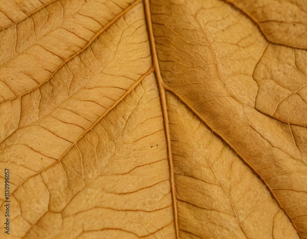 Fototapeta Closse-Up of Dry Leaf with Vanes, macro. Generated image