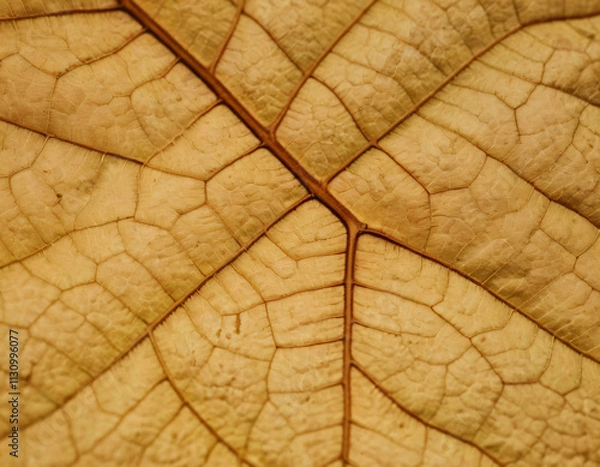 Fototapeta Closse-Up of Dry Leaf with Vanes, macro. Generated image