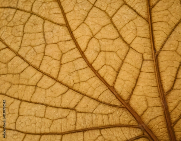 Fototapeta Closse-Up of Dry Leaf with Vanes, macro. Generated image