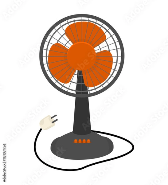 Obraz fan, electric fan, table fan illustration design vector