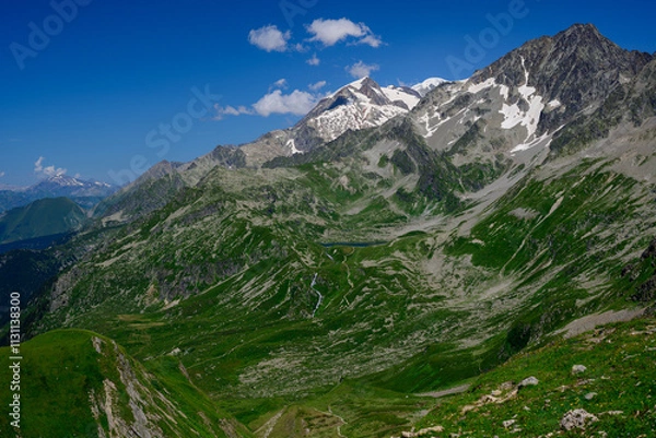 Obraz View on the Monts Jovet mountains in the Franch Alps, France.