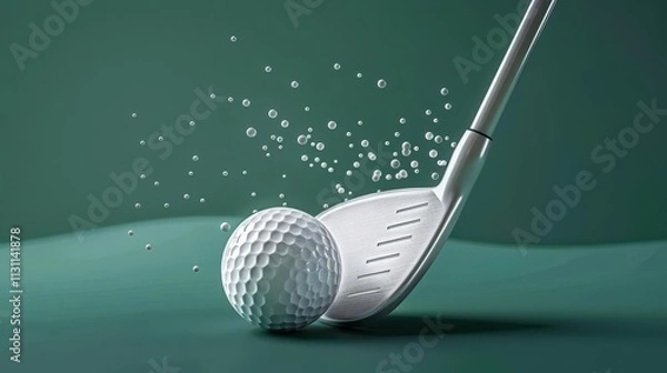 Obraz Splash of Golf. Fluid recreation concept