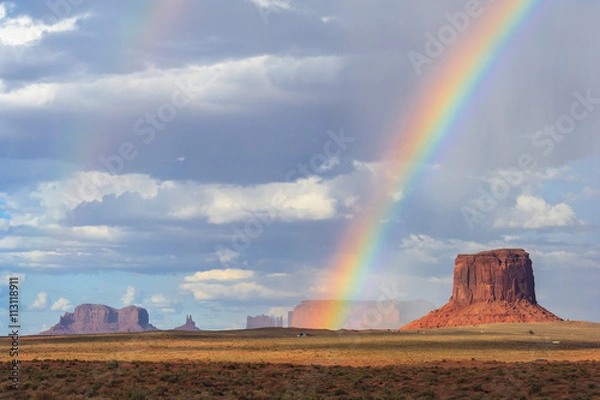 Obraz Double Rainbow over Monument Valley between Arizona and  Utah