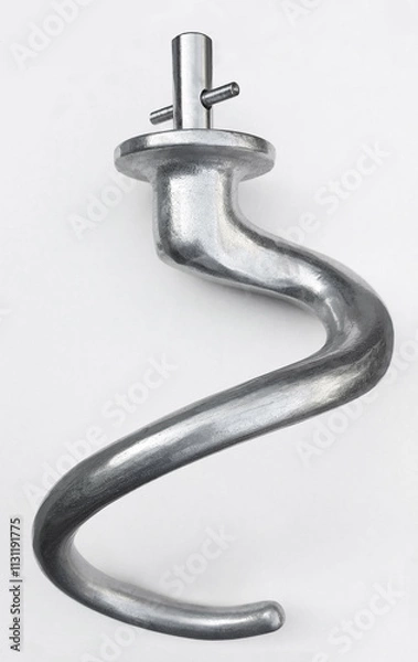 Fototapeta hook - spiral for a professional planetary mixer on white background