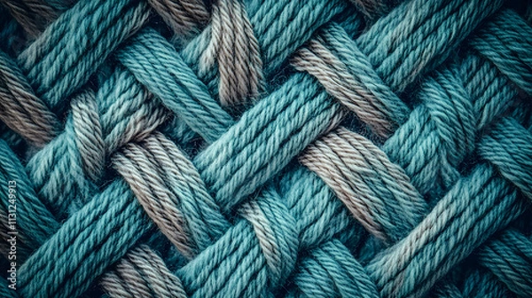 Fototapeta Intricate Basketweave Stitch Pattern for Knitting Projects û Perfect for Blankets and Scarves with Textured Appearance