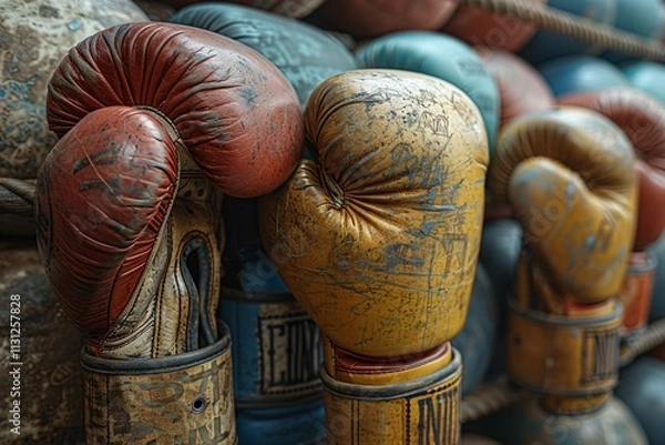 Obraz Essential boxing equipment in the ring